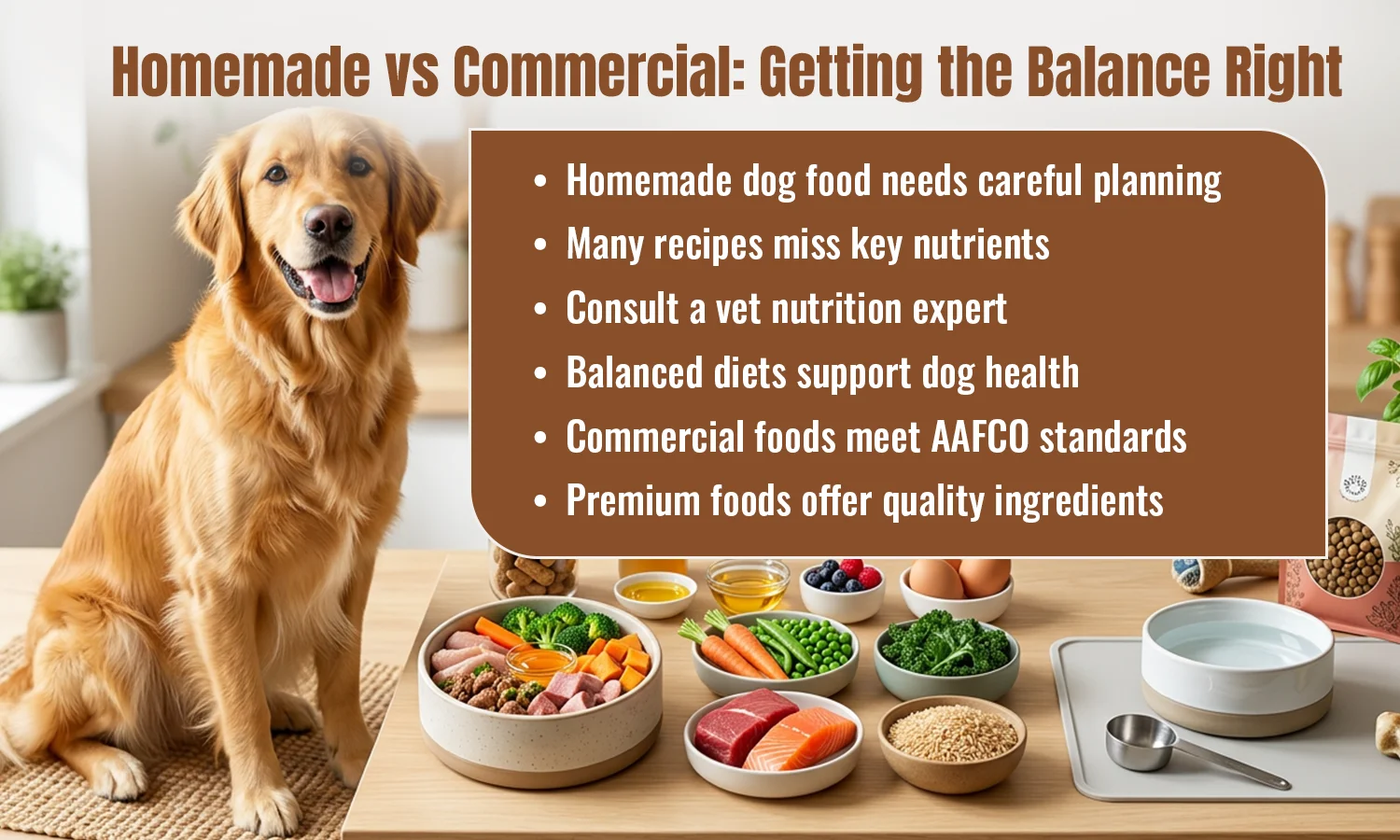  Homemade vs commercial dog food for providing a balanced diet