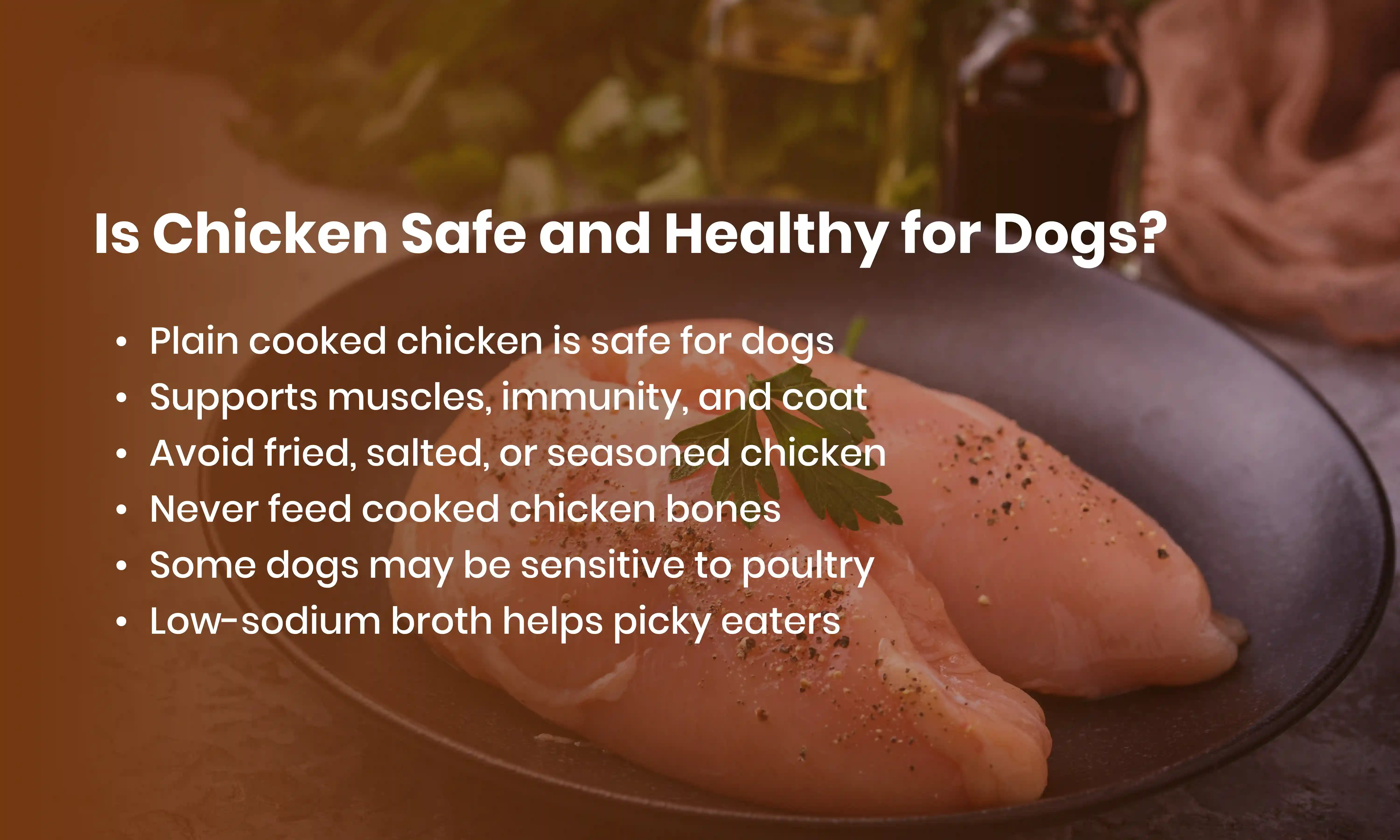 Whether chicken is safety for dogs?
